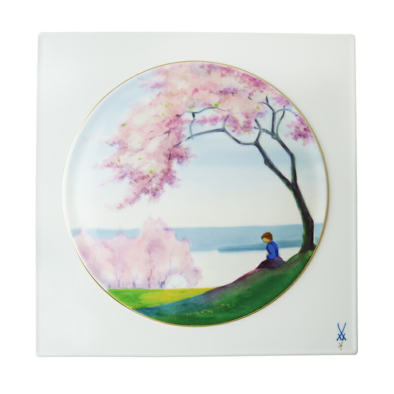 楽天市場】マイセン (Meissen) 陶板 020810／53n31 ピンクのバラ