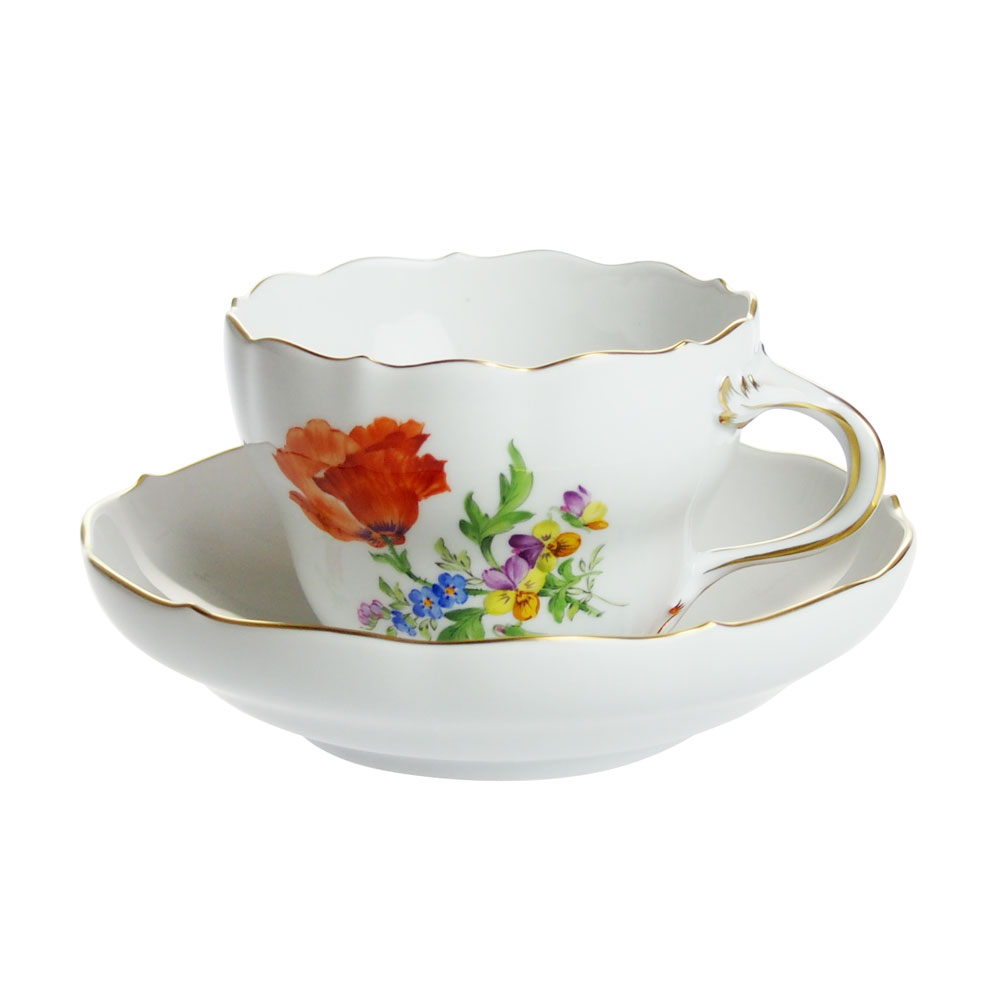 Meissen コーヒーカップ 3つ花 マイセン マイセン 005 輸入ブランド洋食器専門店２本の剣マイセン 陶磁器 食器 コーヒーカップ ソーサー Meissen 3つ花 ドイツ製