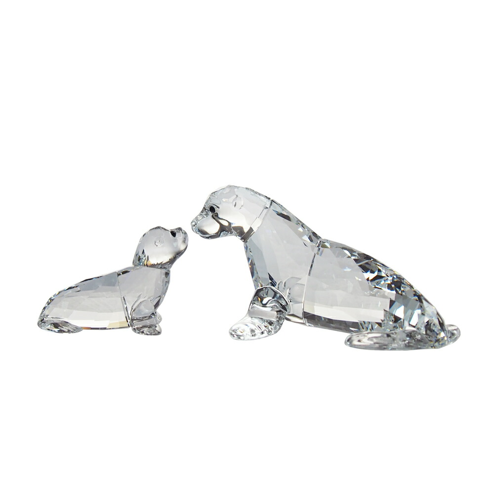 お客様満足度no 1 スワロフスキー Swarovski 置物 アシカの親子 最新情報