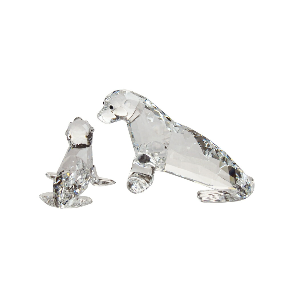 お客様満足度no 1 スワロフスキー Swarovski 置物 アシカの親子 最新情報