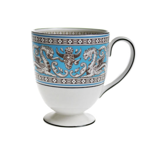 ウェッジウッド (WEDGWOOD) フロレンティーンターコイズ フッティドマグカップ リー｜輸入ブランド洋食器専門店２本の剣