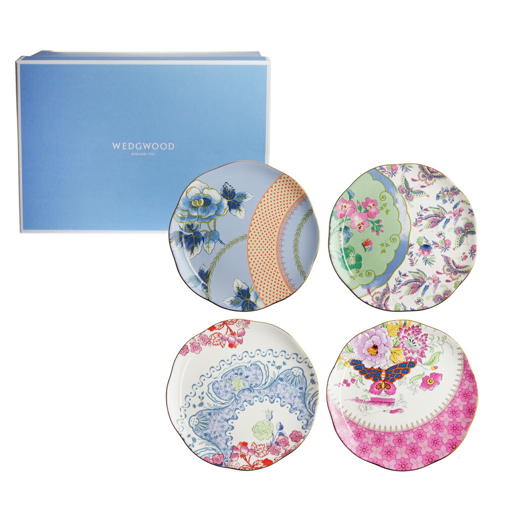  バタフライブルームプレート21cm4枚セット バタフライ ブルーム プレート 21cm 4枚セット|WEDGWOOD公式