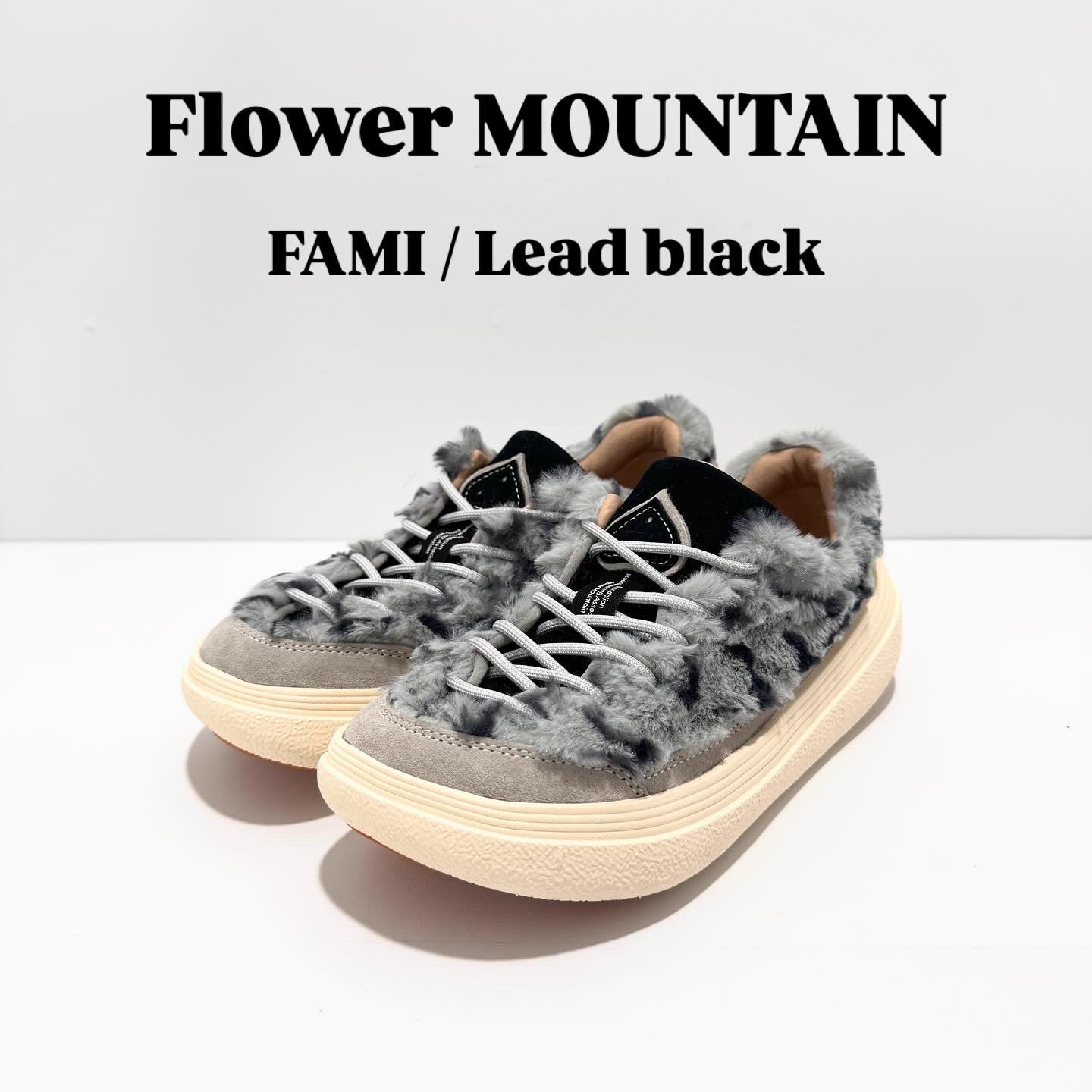 【初回返品・サイズ交換送料無料】 正規取扱店 Flower MOUNTAIN　フラワーマウンテン FAMI ファミ FM108028 Lead black リード ブラック メンズ　レディース　アウトドアファッション　タウンスニーカー　マルチカラー　秋　冬 18,469円