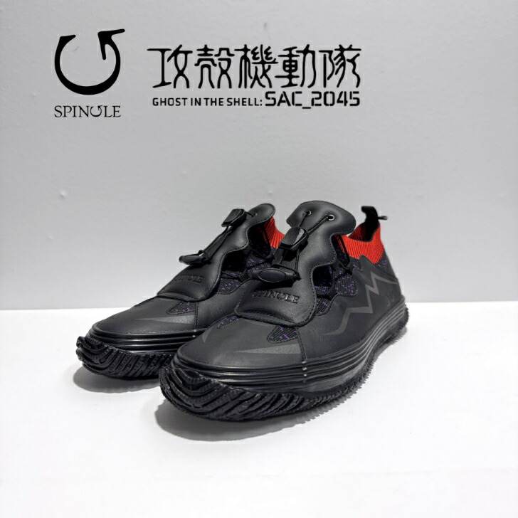 【初回返品・サイズ交換送料無料】正規取扱店SPINGLE　スピングルSP-SAC_2045-A BLACK/Purple 日本製 攻殻機動隊 SAC_2045 コラボ　ミドルカット　タウンユース画像
