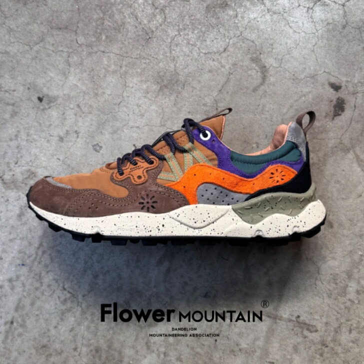 【初回返品・サイズ交換送料無料】正規取扱店Flower MOUNTAIN フラワーマウンテンYAMANO3 ヤマノ3FM63355 Taupe/Khaki トープ/カーキメンズ レディース アウトドアファッション 軽量 タウンスニーカー マルチカラー 秋 冬