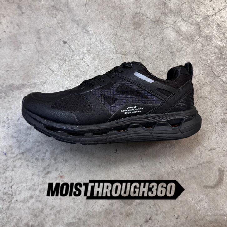 MOISTHROUGH360 モイスルー 360VENTIRIS ヴェンティリス M1110W Black 黒いこと専売特許手に入れる 通気雨合羽取り合わせやとい入れる 全天候型スニーカー レディース