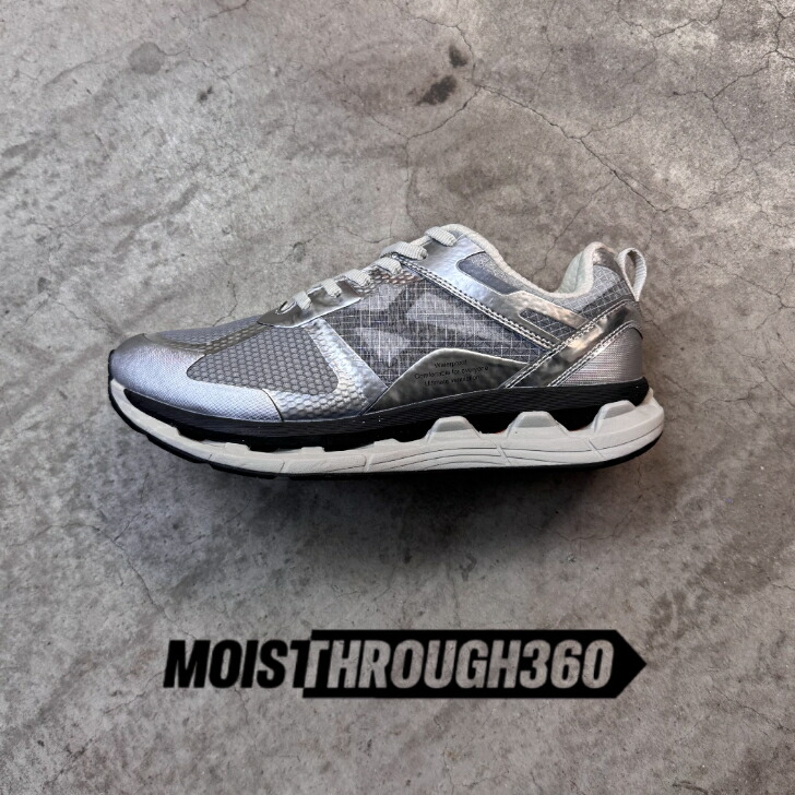 MOISTHROUGH360 モイスルー 360VENTIRIS ヴェンティリス M1112M Silver しろがね色専売特許手に入れる 通気雨合羽取り合わせ召しかかえる 全天候型スニーカー メンズ