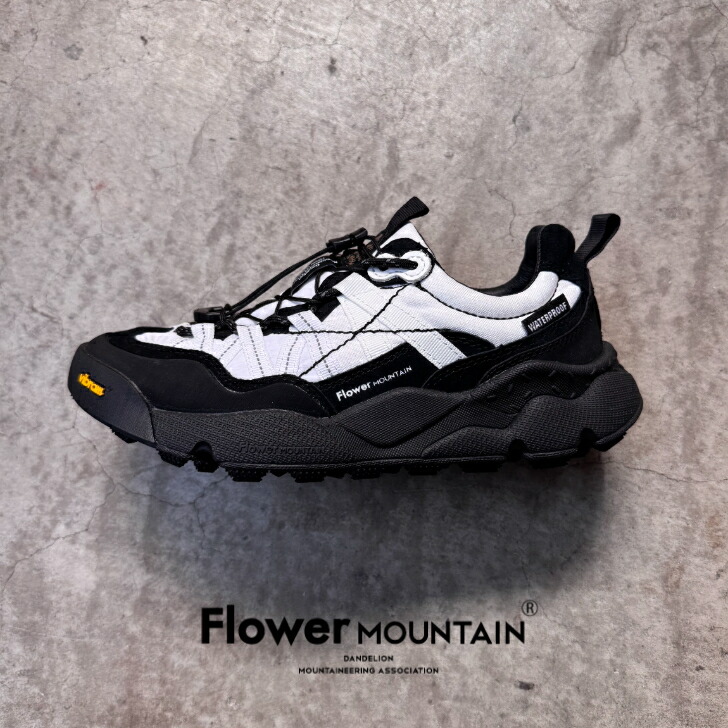 【初回返品・サイズ交換送料無料】正規取扱店Flower MONTAIN フラワーマウンテンIWANO2 イワノ2FM100010 White/Black ホワイト ブラックメンズ レディース 防水 アウトドアファッション トレッキング ビブラム vibram オリジナルソール|Genievre-ジュニエーブル-