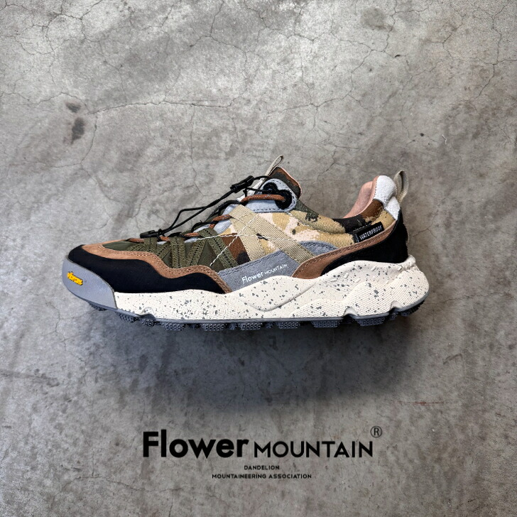 【初回返品・サイズ交換送料無料】正規取扱店 Flower MONTAIN フラワーマウンテン IWANO2 イワノ2 FM100031　Army black/Beige camo　ブラック　ベージュ メンズ　レディース　防水　アウトドアファッション　トレッキング　ビブラム　vibram　オリジナルソール 19,250円