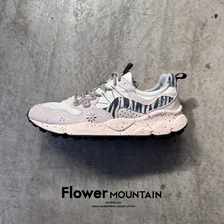 【初回返品・サイズ交換送料無料】 正規取扱店 Flower MOUNTAIN　フラワーマウンテン YAMANO3　ヤマノ3 FM63753　White-black stripes　白　黒　ストライプ メンズ　レディース　アウトドアファッション　軽量　タウンスニーカー　マルチカラー　春　夏