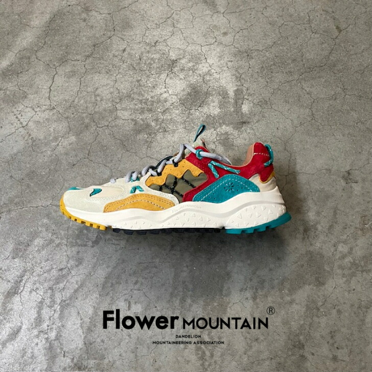 【初回返品・サイズ交換送料無料】 正規取扱店 Flower MOUNTAIN フラワーマウンテン 10th Anniversary YAMABUSHI ヤマブシ FM125027 Yellow Teal Rust メンズ　レディース　山伏　アウトドアファッション　新作　タウンスニーカー　マルチカラー 19,536円