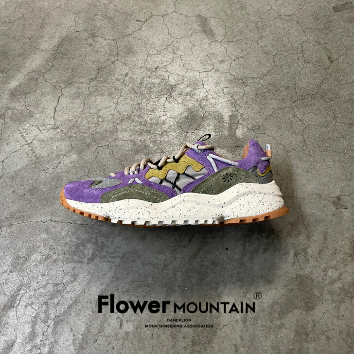 【初回返品・サイズ交換送料無料】 正規取扱店 Flower MOUNTAIN フラワーマウンテン YAMABUSHI ヤマブシ FM125023 Purple/Gray パープルグレイ メンズ　レディース　山伏　アウトドアファッション　新作　タウンスニーカー　マルチカラー