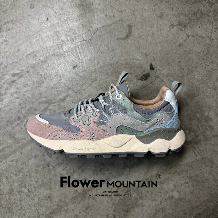 【初回返品・サイズ交換送料無料】正規取扱店 Genievre限定カラーFlower MOUNTAIN フラワーマウンテンYAMANO3 ヤマノ3FM63211 Blue gray/Pink ブルーグレイピンクメンズ レディース アウトドアファッション 軽量 タウンスニーカー|Genievre-ジュニエーブル-