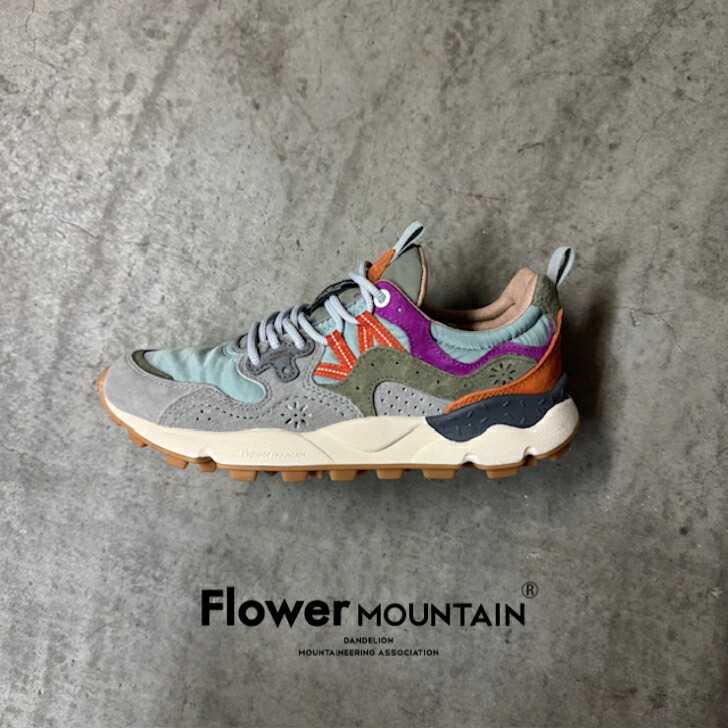 【初回返品・サイズ交換送料無料】正規取扱店 Genievre限定カラーFlower MOUNTAIN フラワーマウンテンYAMANO3 ヤマノ3FM63132 Blue/Gray ブルーグレイメンズ レディース アウトドアファッション 軽量 タウンスニーカー