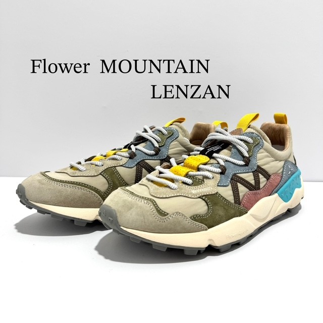 【初回返品・サイズ交換送料無料】 正規取扱店 Flower MOUNTAIN　フラワーマウンテン LENZAN　レンザン FM107005　Beige/Blue　ベージュ　ブルー メンズ　レディース　アウトドアファッション　タウンスニーカー　春