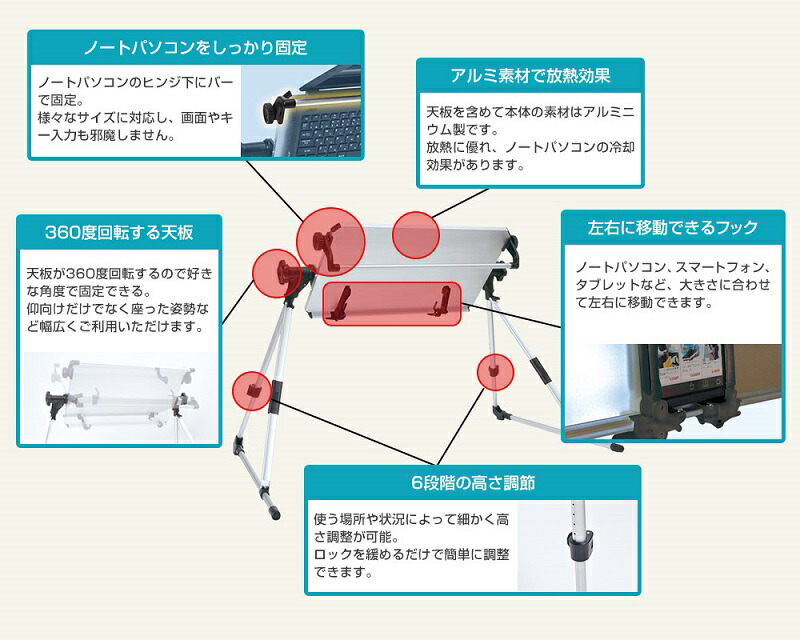 楽天市場 サンコー 仰向けゴロ寝デスク2 Tkgorodk スマホタブレット対応 折りたたみ式テーブル パソコンデスク 寝たままテーブル 仰向け寝デスク テーブル 高さ調整 自宅 部屋 テレワーク デスクワーク 寝たまま仕事 寝ながら 机 デスク パソコン スマホ 自宅 事務 9月