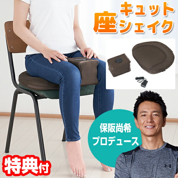 キュット座シェイク 保坂流ウェルネス 保阪尚希さん監修 内転筋トレーニング きゅっと座シェイク エクササイズクッション 振動体エクササイズ キュットシェイク 保坂尚希 プロデュース キュットザシェイク 送料無料