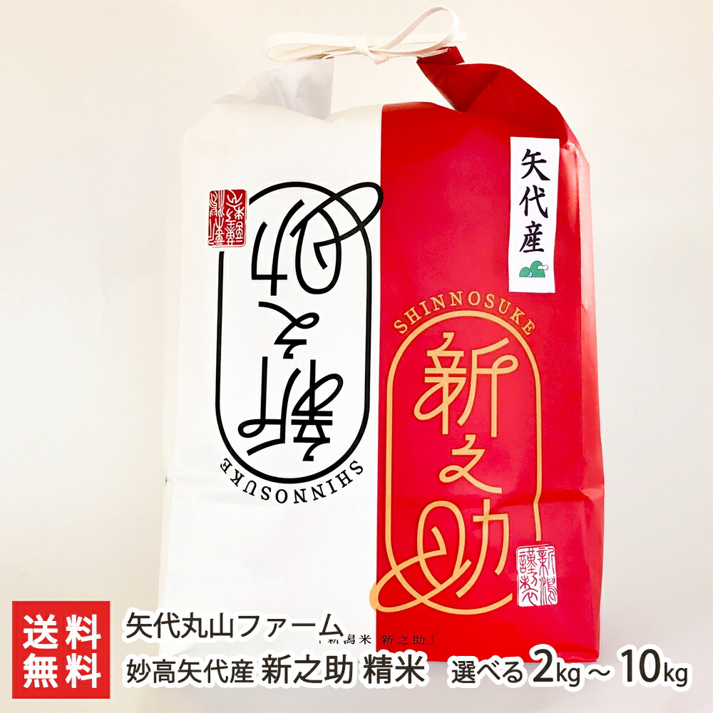 【令和7年度米】新潟 妙高矢代産 新之助 精米 選べる 2kg 5kg 10kg 矢代丸山ファーム 白米 うるち米 新潟県産 しんのすけ 新潟県 生産者直送 お取り寄せ ギフト プレゼント 贈り物 送料無料