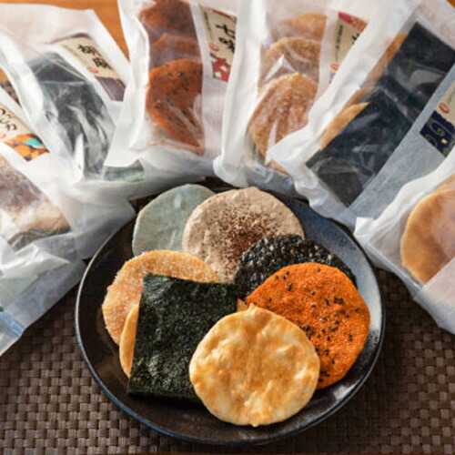 炭手焼せんべい5袋入り農業生産法人(株)あぐ里能生【醤油,海苔,ざらめ,ごま,翡翠,七味,カフェモカの7種からお選びください/手作り/自家栽培米使用/コシヒカリ】【残暑見舞い・贈り物・内祝いに!のし(熨斗)無料】【送料無料】