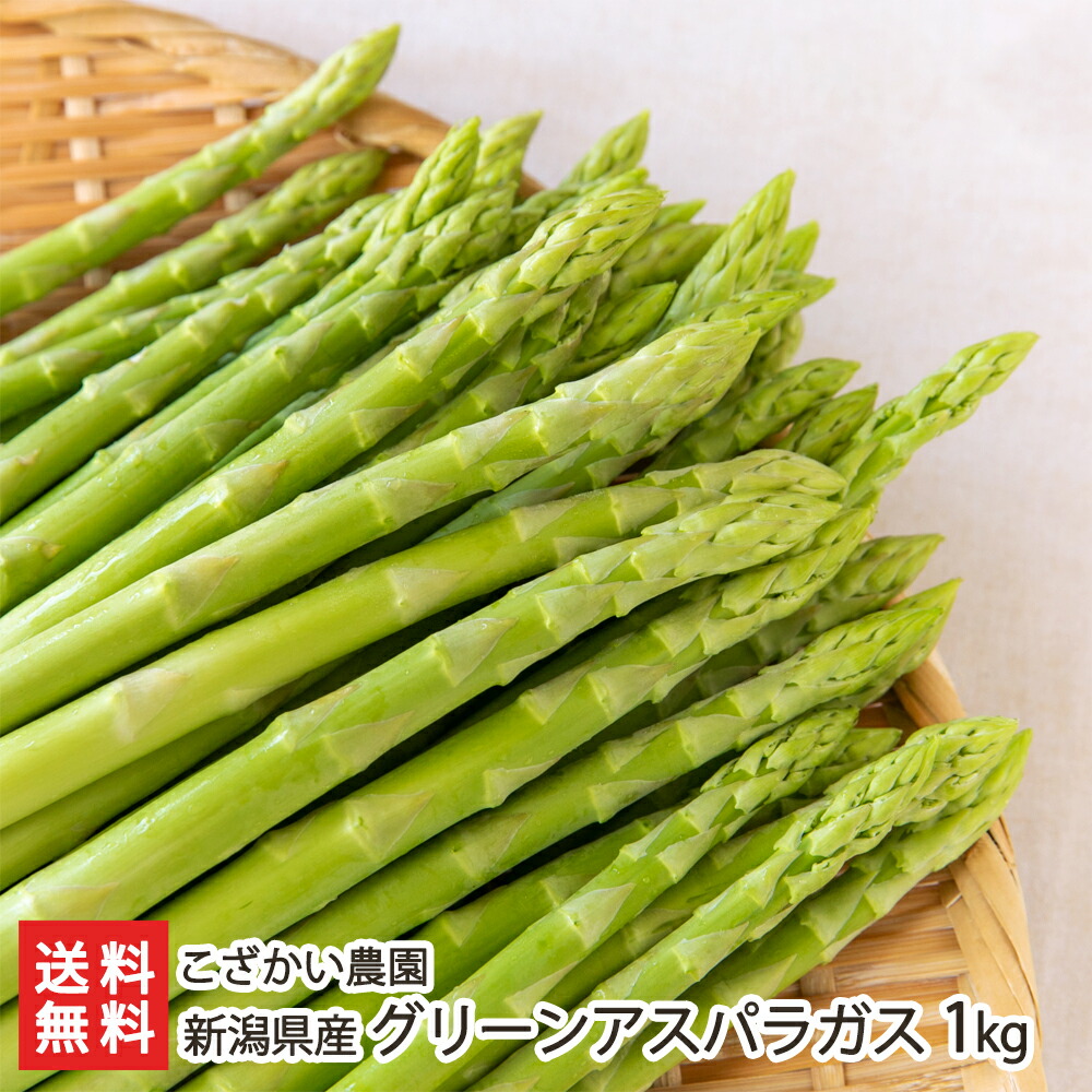 楽天市場】新発田産グリーンアスパラガス 「1kg」or「1.5kg