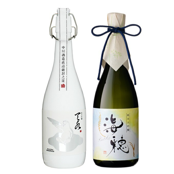 退職祝い 送別 定年退職 春ギフト 日本酒 ギフト 飲み比べ 贈り物 プレゼント 男性 女性 上司【純米吟醸 あまみず】×【純米大吟醸 海穂】720ml×2本セット 新潟地酒 誕生日 内祝い お返し 結婚祝い 高級 おすすめ 化粧箱入り 記念品 お祝い