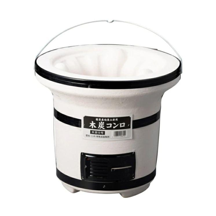 楽天市場】亀島製陶所 三河焼しちりん 9号 DSMK-0018 〈木炭コンロ