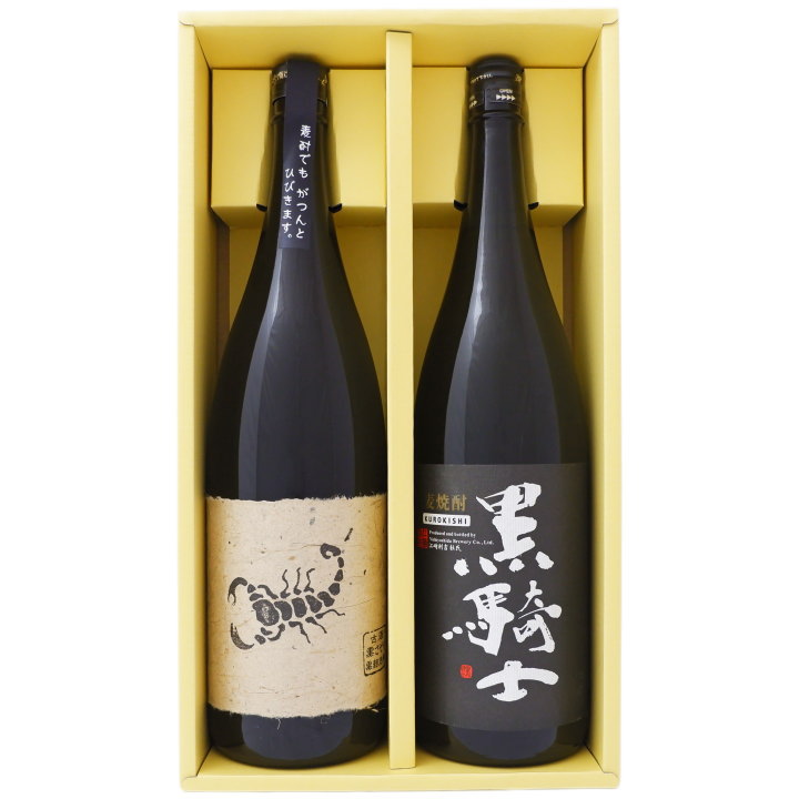 黒騎士 麦 1800ml西吉田酒造 と黒さそり 黒麹古酒 麦 1800mlさつま無双 焼酎 飲み比べセット 2本セット 【送料無料】沖縄は別途1,000円いただきます。