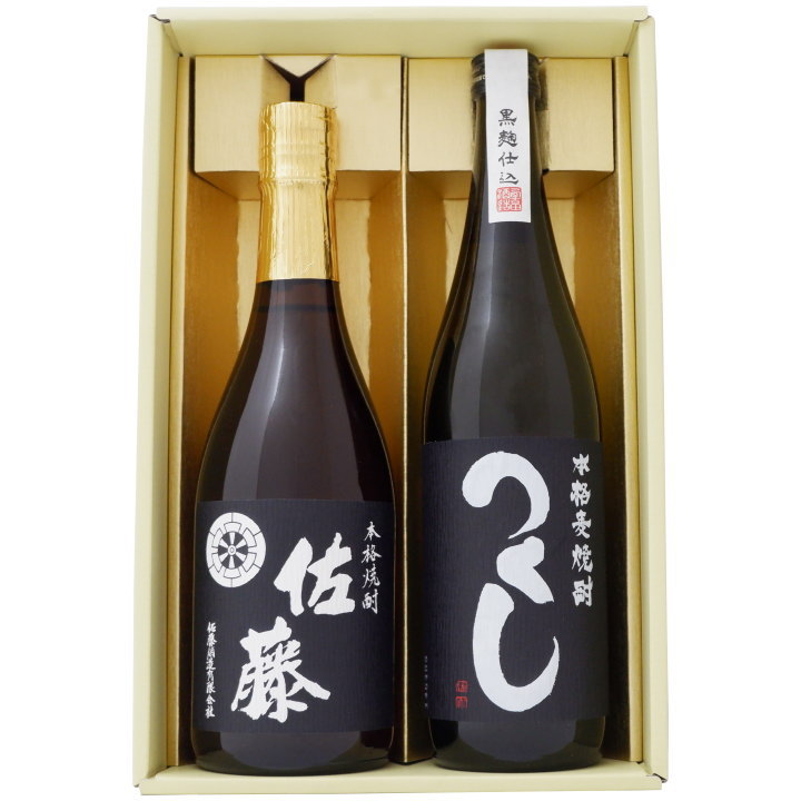 焼酎 佐藤 黒とつくし黒 飲み比べお試し2本セット 佐藤 黒麹仕立 芋25° つくし黒 麦焼酎 25° 720ｍl×2本 送料無料【焼酎/お酒/鹿児島/ギフト/贈り物/プレゼント/誕生日/お祝い/内祝/お父さん/父の日/敬老の日/退職/還暦/喜寿】