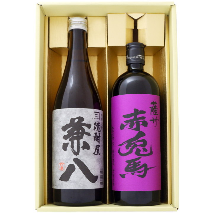 焼酎 兼八と赤兎馬 紫 芋 飲み比べお試し2本セット 兼八 麦焼酎25°赤兎馬 紫 芋焼酎 25° 720ｍl×2本 送料無料【焼酎/お酒/大分/ギフト/贈り物/プレゼント/誕生日/お祝い/内祝/お父さん/父の日/敬老の日/退職/還暦/喜寿】