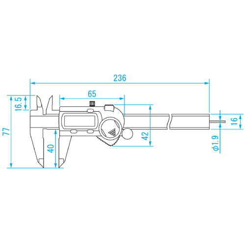 新潟精機 GDCS-150D デジタルデプスゲージ 150mm (旧型式：D-150D) SK