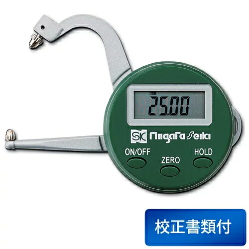 デジタルキャリパゲージ EDC-A225 0-25mm 校正書類3点セット付き(校正成績表+校正証明書+トレーサビリティ体系図) 新潟精機