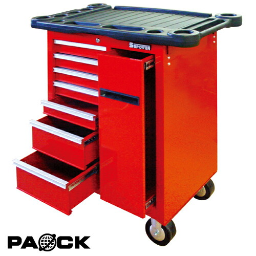 楽天市場】HAZETハゼット ダブルローラー式 6引出しロールキャブ(工具