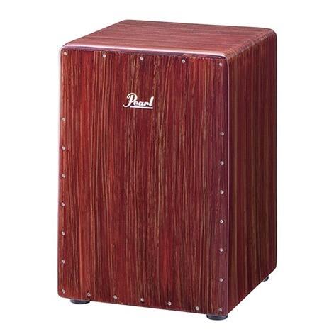 Pearl カホン 木製 レッドマホガニー カホン】打面はレッドマホガニーで、まわりの面はソリッドなファイバー