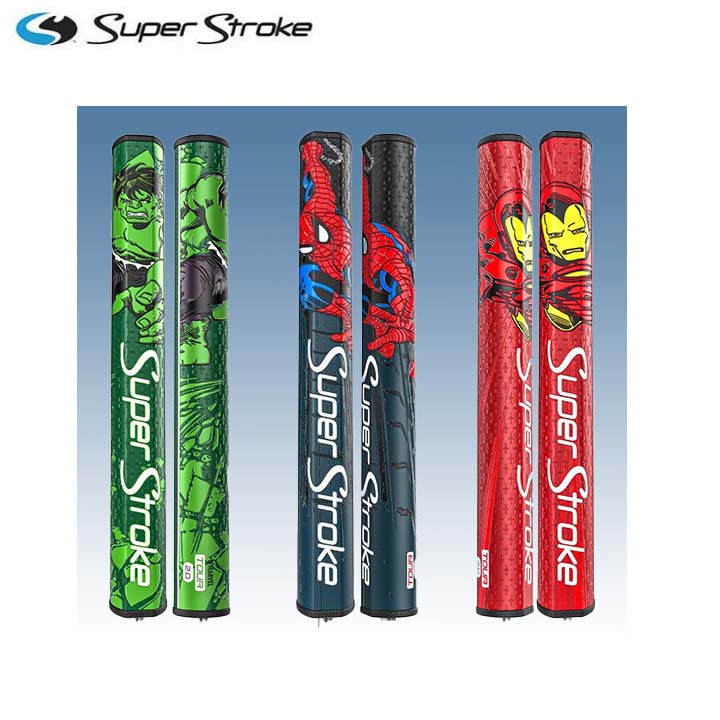 【日本正規品】SUPER STROKE/スーパーストローク ZENERGY/ゼナジー MARVEL TOUR 2.0 マーベル マーカー付ハルク/アイアンマン/スパイダーマン パターグリップ 【送料無料】画像