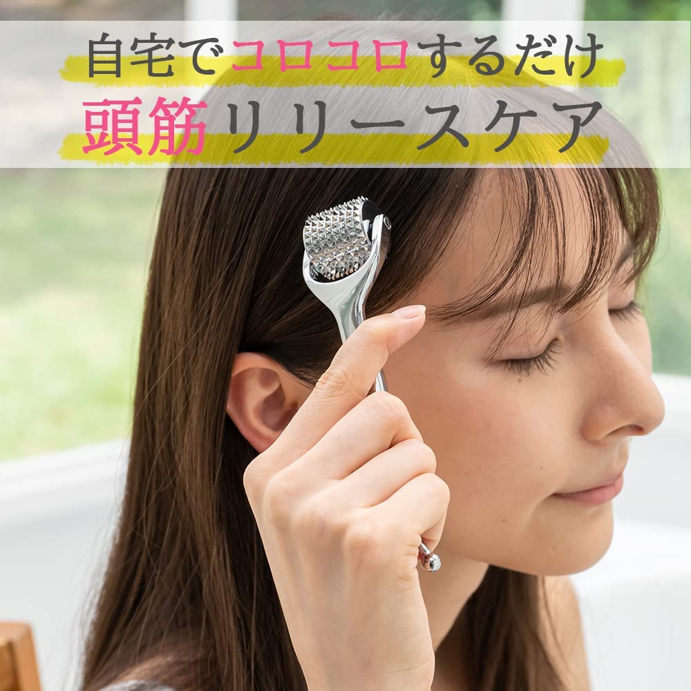 人気海外一番 スカルプローラー スカルプケア 頭皮ケア 頭皮マッサージ器 頭皮 スカルプ ヘアケア ローラー 熱伝導 鍼 顔 温め 温かい バス  お風呂 ギフト