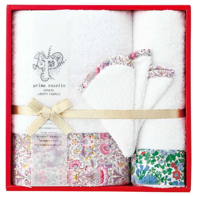 prima rosette using by LIBERTY FABRICS タオルセット