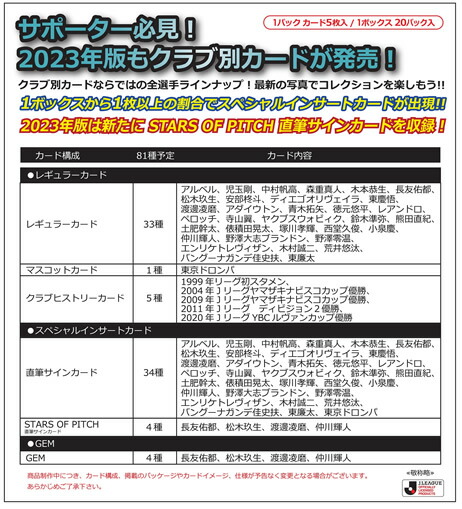 EPOCH 2023 Jリーグチームエディション・メモラビリア FC東京 BOX（送料無料） 2023年8月12日発売