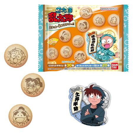 （予約）忍たま乱太郎 ステッカー付きビスケット の段 （食玩） BOX 2024年12月発売予定画像