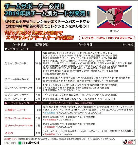 超目玉 19 Jリーグ チームエディションメモラビリア 鹿島アントラーズ Box 送料無料 8月10日発売予定 在庫あり 即納 R4urealtygroup Com