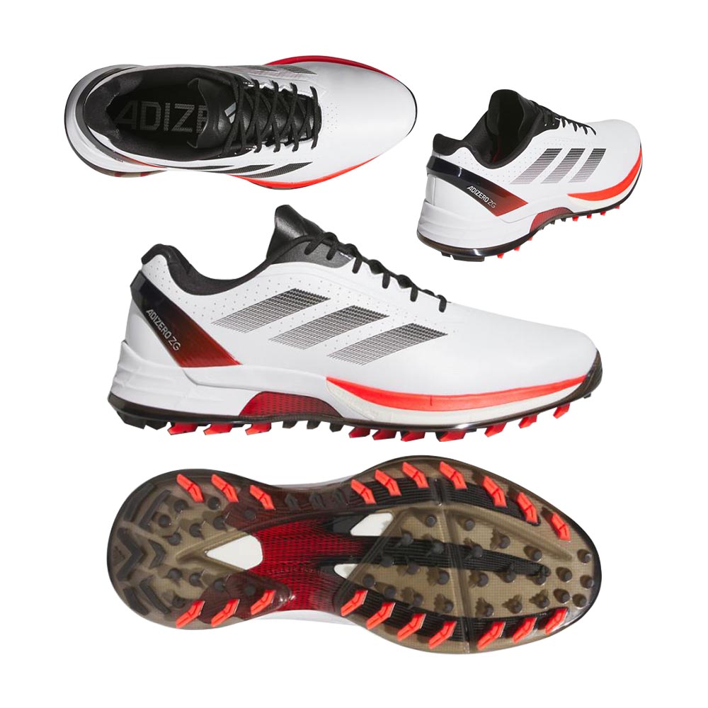 アディダス Adidas アディゼロ ZG25 スパイクレスシューズ IE3530 ホワイト/レッド/ブラック 2025