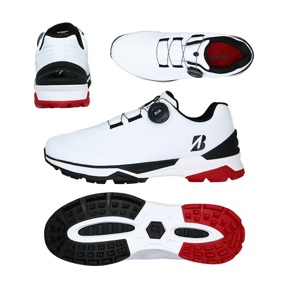 ブリヂストン BRIDGESTONE GOLF 皆無・スパイク バイター 広広とした Boa スパイクレスシューズ SH2507 (WK)白いこと/黒いこと 2025