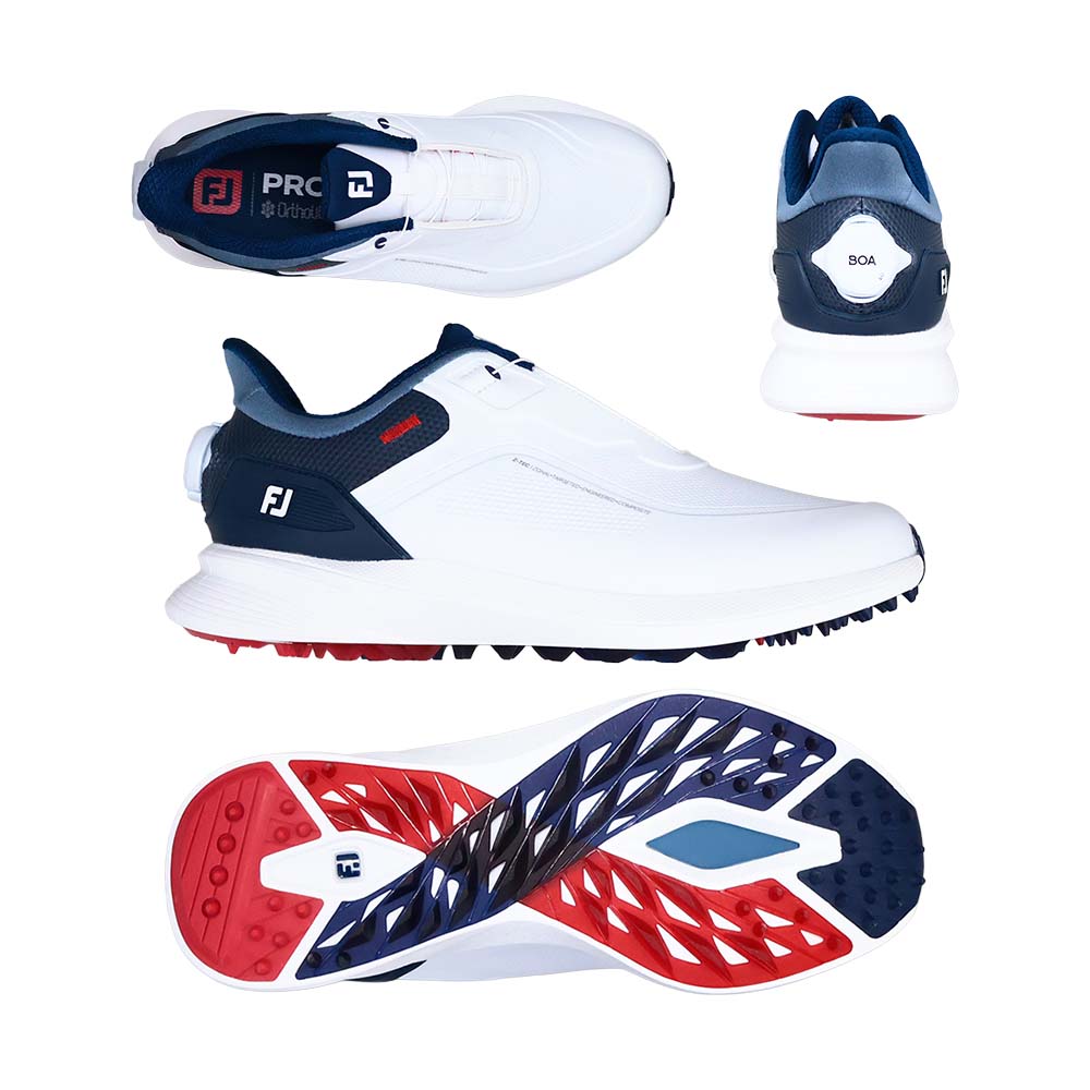 フットジョイ FOOTJOY プロSL Boa スパイクレスシューズ 56955 ホワイト/ブルー 2026