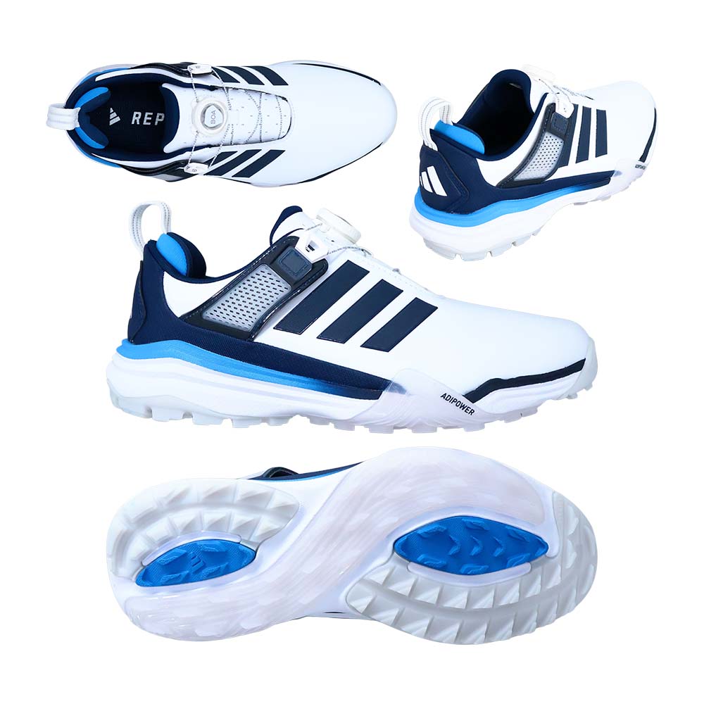 アディダス Adidas アディパワー 26 Boa スパイクレスシューズ JS4139 ホワイト/ネイビー 2026｜二木ゴルフ 店