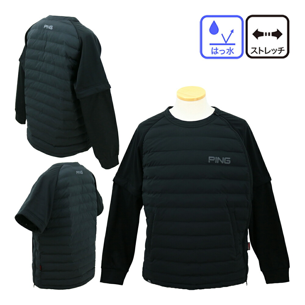 楽天市場】ピン PING ハイブリッド ダウンジャケット [Black×Black