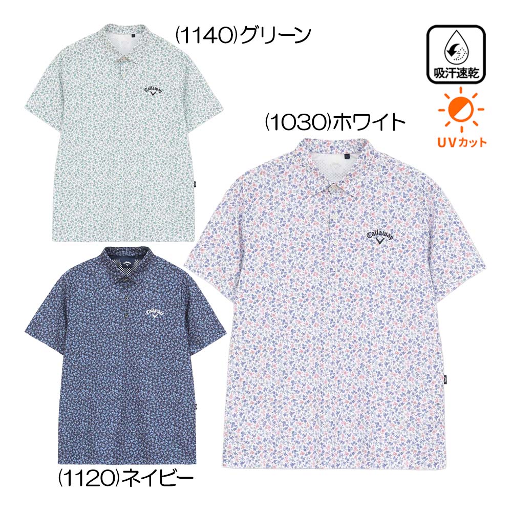 キャロウェイ Callaway ミニカノコ小花総柄半袖プルオーバー C26134112 メンズウェア 26春夏模範例