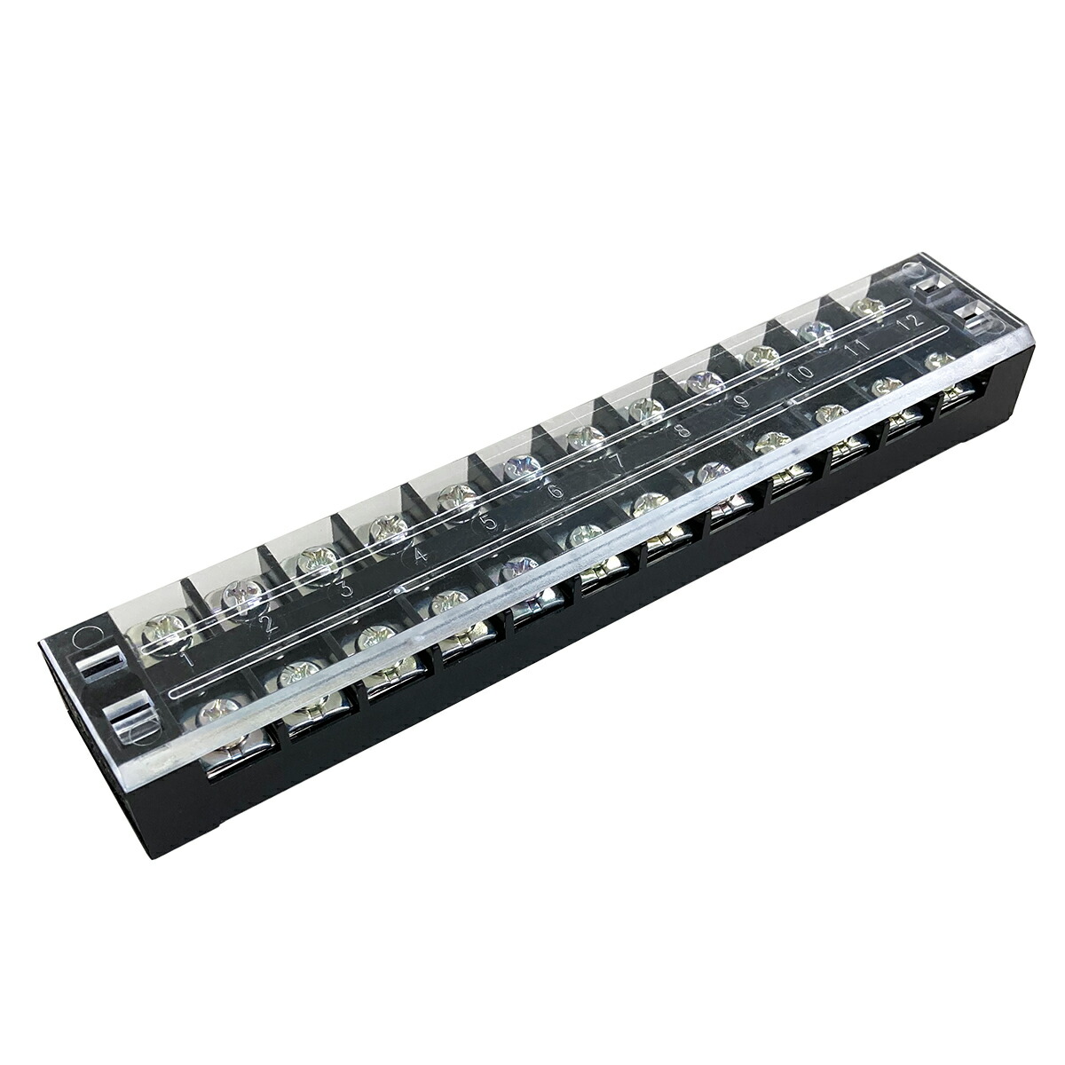 くっ付ける端子台 N-3512 35A 12極 10個入り口・入口 初っ切りねじ大きさM4 長さ164.0粍 幅30粍 (日機直販)