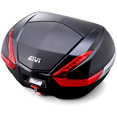 GIVI(ジビ) バイク用 リアボックス モノキー 47L V47NN 未塗装ブラック(カーボン調パネル) レッドレンズ 92471 送料　無料｜nikkori store