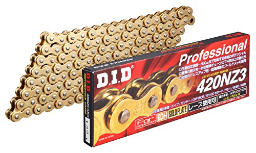 D.I.D(大同工業)バイク用チェーン クリップジョイント付属 420NZ3-100RB G&G(ゴールド) SDHピン加工 二輪 オ 送料　無料