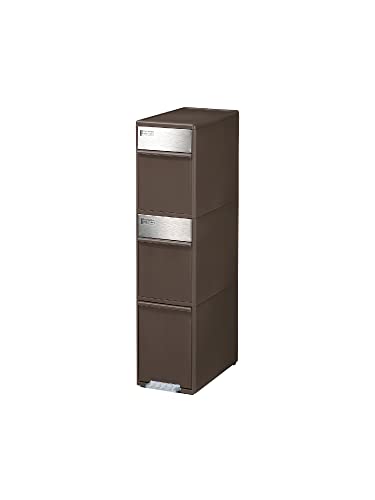 ライクイット likeit ペダル式 ゴミ箱 多段 分別スイングステーションワイド 約55L約20Lx2段・約15Lx1段 ステンレスパネル ダ