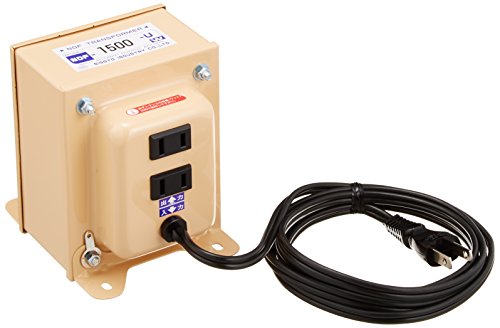 日章工業 変圧器 海外 普及型 AC110V~AC127V→AC100V 1500W NDFシリーズ NDF1500U